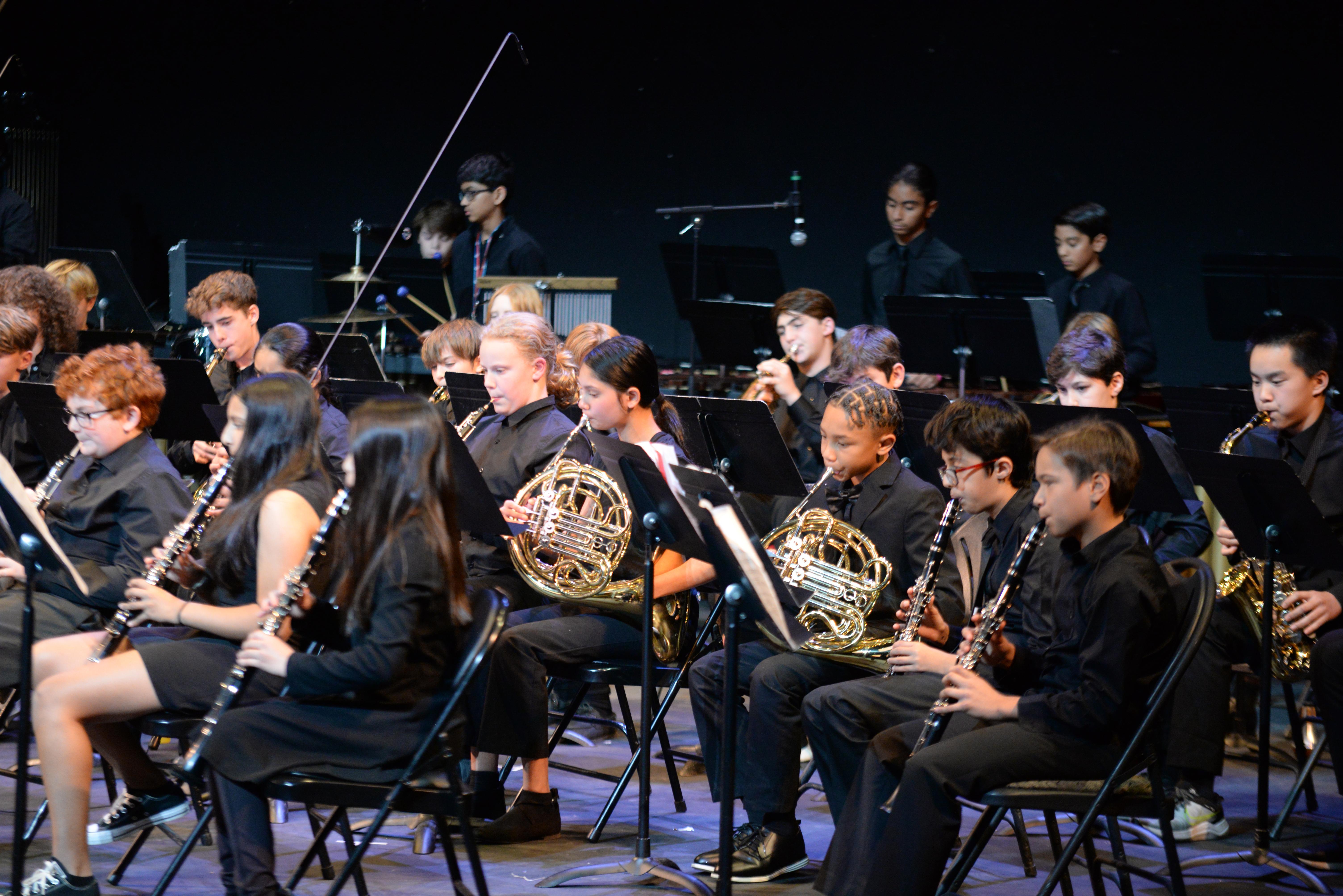 Middle School Musicians Perform in Winter Concert